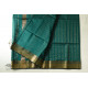 buy  Handwoven Maheshwari Saree With Zari Checks - Teal