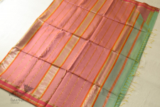 Pavitra . पवित्रा | Handwoven Maheshwari Saree With Resham Border