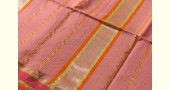 buy Handwoven Maheshwari silk sareeHandwoven Maheshwari Saree - Off White & Purple