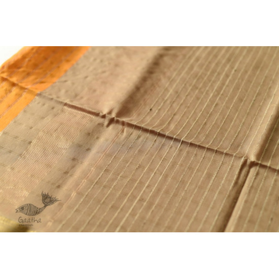 buy Handwoven Maheshwari Checks Saree - Yellow