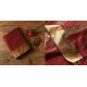 buy  Handwoven Maheshwari Maroon With Golder Border Saree