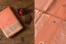 Pavitra . पवित्रा | Handwoven Maheshwari Silk Saree With All Over Butta