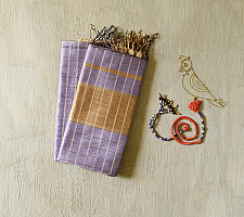 Rekha | Maheshwari - Silk Dress Material (Top & Dupatta)