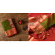 buy Handwoven Maheshwari Saree - Mehandi Green with Red Pallu