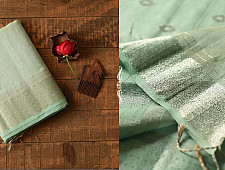 Pavitra . पवित्रा | Handwoven Maheshwari Saree - light green