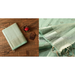 Pavitra . पवित्रा | Handwoven Maheshwari Saree - light green