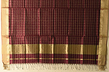 Rekha | Maheshwari - Dress Material (Top & Dupatta) - Maroon