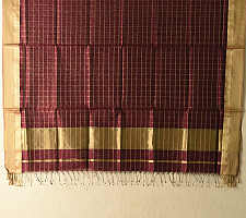 Rekha | Maheshwari - Dress Material (Top & Dupatta) - Maroon