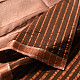 shop All over Zari Stripe Saree - Copper Brown
