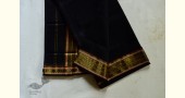 shop maheshwari cotton silk black saree with zari border