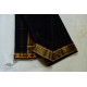 shop maheshwari cotton silk black saree with zari border