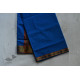 shop maheshwari cotton silk blue saree with zari border