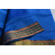 shop maheshwari cotton silk blue saree with zari border