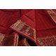 shop maheshwari cotton silk red saree with zari border