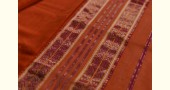 shop maheshwari cotton silk brick red saree with zari border 