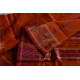 shop maheshwari cotton silk brick red saree with zari border 