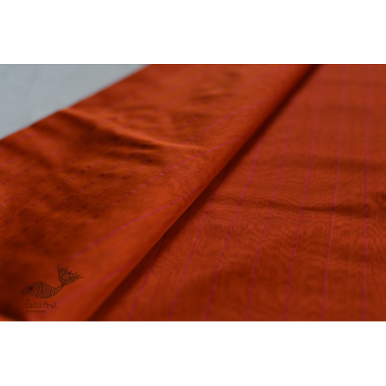 shop maheshwari cotton silk brick red saree with zari border 