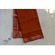 shop maheshwari cotton silk rust color saree with zari border