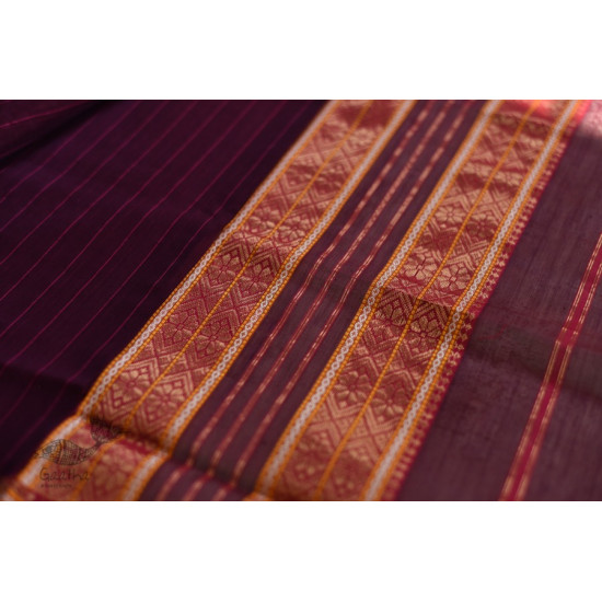 shop maheshwari cotton silk violate color saree with zari border