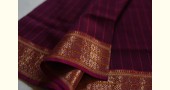 shop maheshwari cotton silk violate color saree with zari border