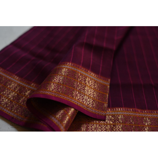 shop maheshwari cotton silk violate color saree with zari border