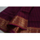 shop maheshwari cotton silk violate color saree with zari border