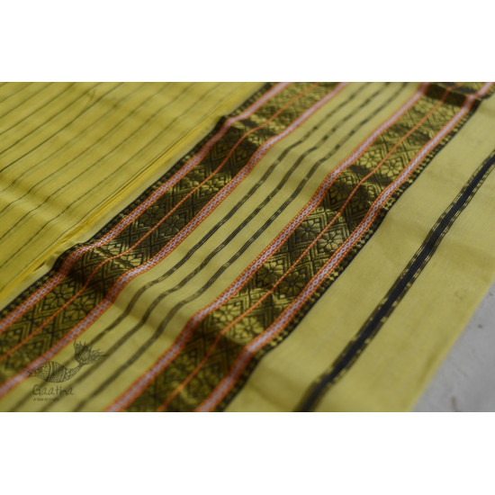 shop maheshwari cotton silk light yellow color saree with zari border