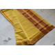 shop maheshwari cotton silk lemon yellow saree with zari border