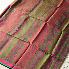 Iris ~ Maheshwari Handloom | Resham Border Zari Checks Saree