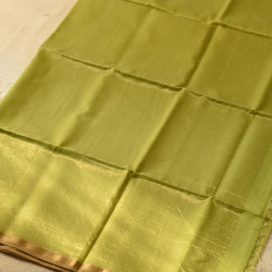 Colors of Devotion | Handwoven Maheshwari Silk Saree ~ Liril Green