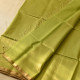 buy Handwoven Maheshwari Silk Saree - Liril Green