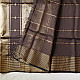 buy Handloom Maheshwari Silk Brown Saree With Zari Stripes