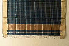 Rekha | Maheshwari Zari Checks Dress Material (Top & Dupatta) - Teal Blue