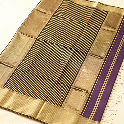 Pavitra . पवित्रा | Handloom Maheshwari Silk Violet Saree
