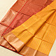 Black Handloom Maheshwari Silk Yello Saree With Zari Border