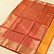 Black Handloom Maheshwari Silk Yello Saree With Zari Border