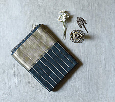 Pavitra . पवित्रा | Handloom Maheshwari Silk Dark Green Saree ~ Zari Stripes