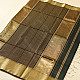 buy Handloom Maheshwari Silk Dark Green Saree ~ Zari Stripes