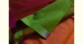 maheshwari handloom silk perrot green saree