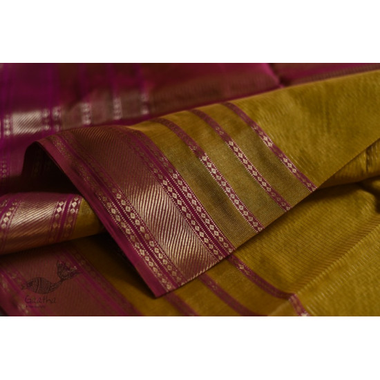 maheshwari handwoven silk saree with zari border