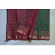 Handloom maheshwari light green silk saree