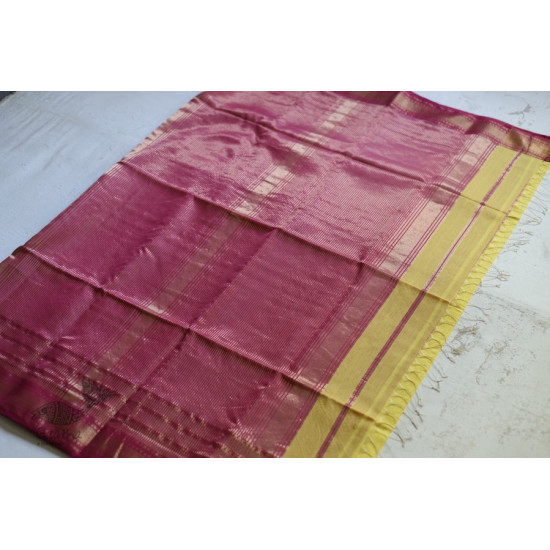 maheshwari handwoven silk saree with zari border