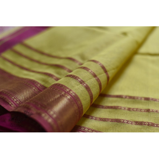 maheshwari handwoven silk saree with zari border