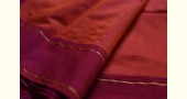 maheshwari handwoven silk orange saree with resham border
