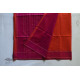 maheshwari handwoven silk orange saree with resham border