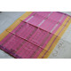 maheshwari handwoven silk yellow saree 