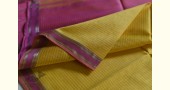 maheshwari handwoven silk yellow saree 