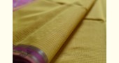 maheshwari handwoven silk yellow saree 