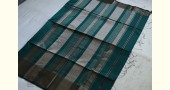 maheshwari handwoven silk dark green saree with golden border