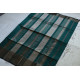 maheshwari handwoven silk dark green saree with golden border